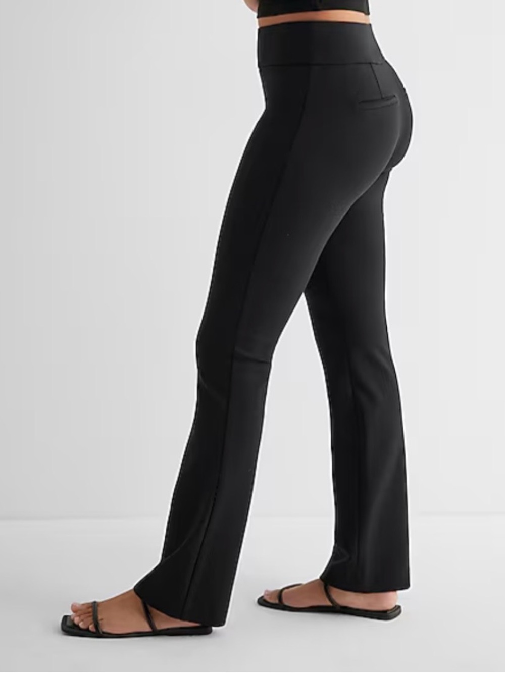 Express Columnist High Waisted Bootcut Pant. Color: Black Size: Medium - Picture 3 of 12